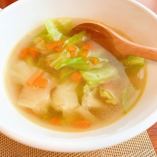 キャベツの中華風スープ